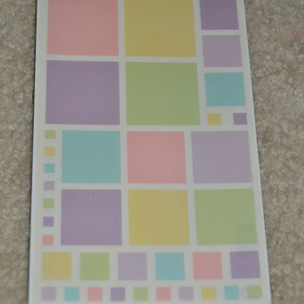 NIP MRS GROSSMAN'S GROSSMANS VELLUM COLOR BLOCK SCRAPBOOKING STICKER 3 SHEET